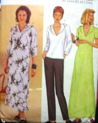 3123 EZ PULLOVR LONG DRESS, TOP, HOODIE/ COLLAR PATTERN ABC, DEF